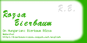 rozsa bierbaum business card