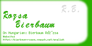 rozsa bierbaum business card